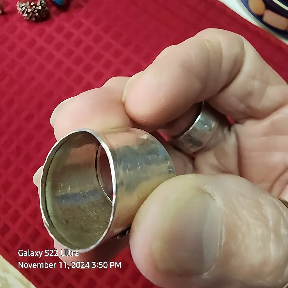Gorgeous One Of A Kind Custom 9.25 Sterling Silver Handmade Ring (size 8) - Picture 5 of 7